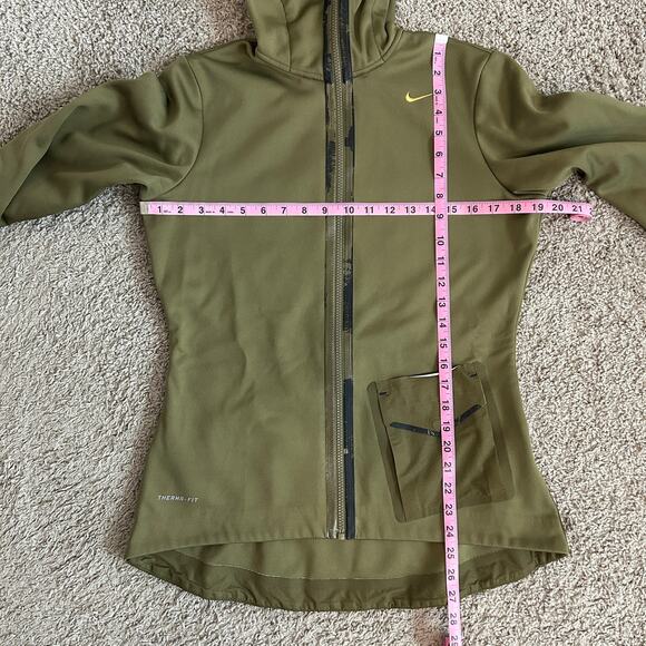 NIKE Therma Fit Beautility Jacket Women Sz Large Green Full Zip Hoodie - Picture 8 of 8